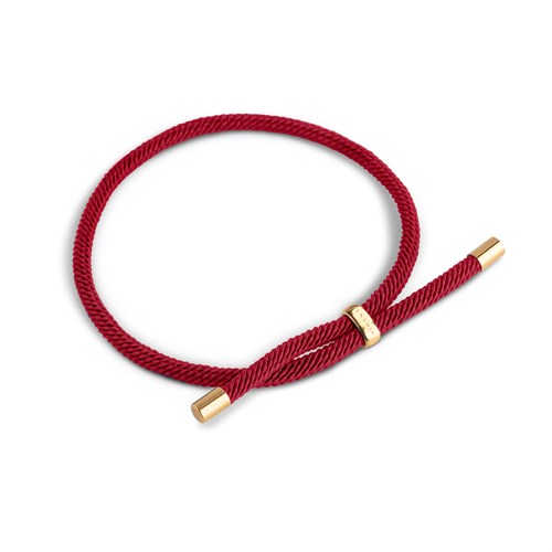 Enamel Armbånd, Color Cord, 23 cm justerbar, Bordeaux